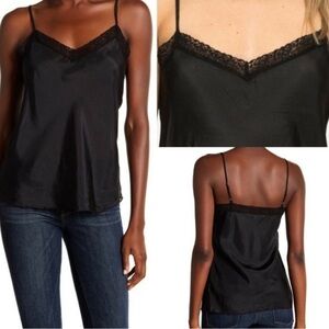 Charcoal Lace Trim Camisole